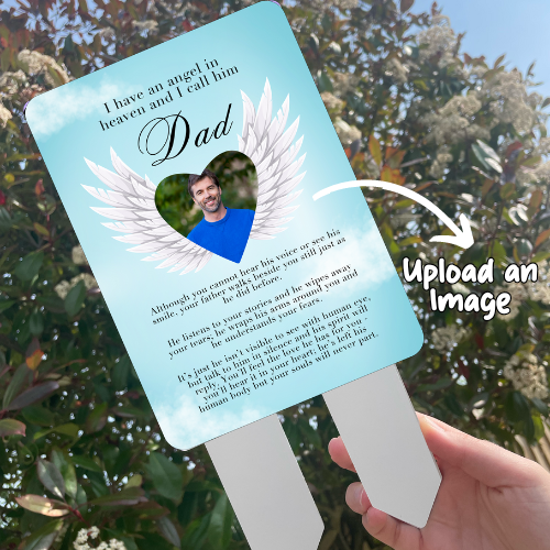 Blue 'I have an angel in heaven' card